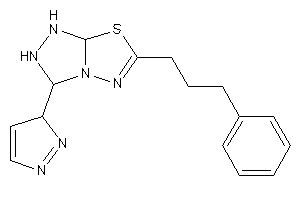 6-(3-phenylpropyl)-3-(3H-pyrazol-3-yl)-1,2,3,7a-tetrahydro-[1,2,4]triazolo[3,4-b][1,3,4]thiadiazole