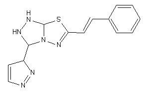 3-(3H-pyrazol-3-yl)-6-styryl-1,2,3,7a-tetrahydro-[1,2,4]triazolo[3,4-b][1,3,4]thiadiazole