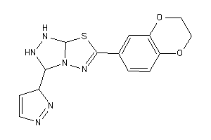 6-(2,3-dihydro-1,4-benzodioxin-7-yl)-3-(3H-pyrazol-3-yl)-1,2,3,7a-tetrahydro-[1,2,4]triazolo[3,4-b][1,3,4]thiadiazole