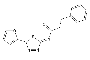 Image of N-[2-(2-furyl)-2H-1,3,4-thiadiazol-5-ylidene]-3-phenyl-propionamide