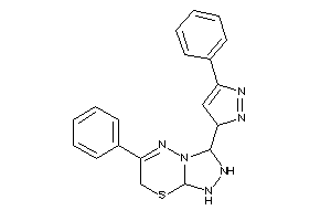 Image of 6-phenyl-3-(5-phenyl-3H-pyrazol-3-yl)-2,3,7,8a-tetrahydro-1H-[1,2,4]triazolo[3,4-b][1,3,4]thiadiazine