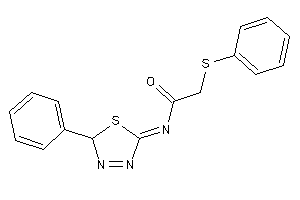 Image of N-(2-phenyl-2H-1,3,4-thiadiazol-5-ylidene)-2-(phenylthio)acetamide