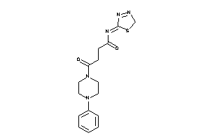 4-keto-4-(4-phenylpiperazino)-N-(2H-1,3,4-thiadiazol-5-ylidene)butyramide