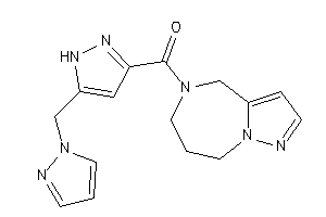 Image of [5-(pyrazol-1-ylmethyl)-1H-pyrazol-3-yl]-(4,6,7,8-tetrahydropyrazolo[1,5-a][1,4]diazepin-5-yl)methanone