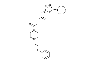 N-(2-cyclohexyl-2H-1,3,4-thiadiazol-5-ylidene)-4-keto-4-[4-(2-phenoxyethyl)piperazino]butyramide
