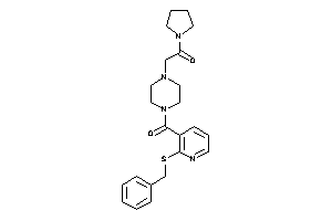 2-[4-[2-(benzylthio)nicotinoyl]piperazino]-1-pyrrolidino-ethanone