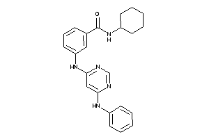 3-[(6-anilinopyrimidin-4-yl)amino]-N-cyclohexyl-benzamide