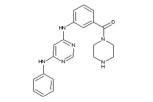 Image of [3-[(6-anilinopyrimidin-4-yl)amino]phenyl]-piperazino-methanone