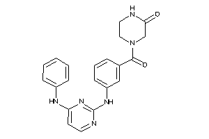 4-[3-[(4-anilinopyrimidin-2-yl)amino]benzoyl]piperazin-2-one