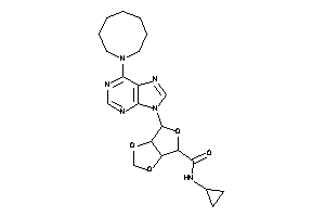Image of 6-[6-(azocan-1-yl)purin-9-yl]-N-cyclopropyl-3a,4,6,6a-tetrahydrofuro[3,4-d][1,3]dioxole-4-carboxamide