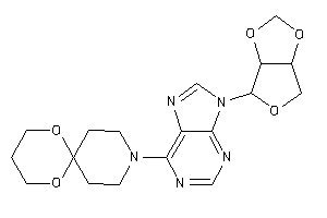 Image of 9-[9-(3a,4,6,6a-tetrahydrofuro[3,4-d][1,3]dioxol-4-yl)purin-6-yl]-1,5-dioxa-9-azaspiro[5.5]undecane