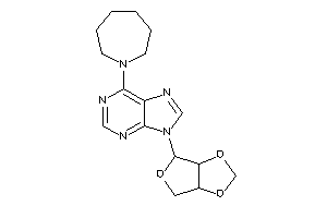 Image of 9-(3a,4,6,6a-tetrahydrofuro[3,4-d][1,3]dioxol-4-yl)-6-(azepan-1-yl)purine