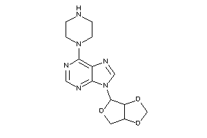 Image of 9-(3a,4,6,6a-tetrahydrofuro[3,4-d][1,3]dioxol-4-yl)-6-piperazino-purine