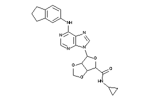 Image of N-cyclopropyl-6-[6-(indan-5-ylamino)purin-9-yl]-3a,4,6,6a-tetrahydrofuro[3,4-d][1,3]dioxole-4-carboxamide