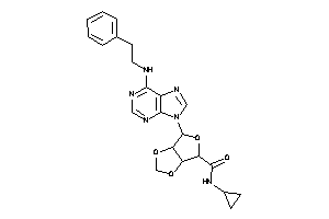 Image of N-cyclopropyl-6-[6-(phenethylamino)purin-9-yl]-3a,4,6,6a-tetrahydrofuro[3,4-d][1,3]dioxole-4-carboxamide