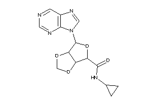 Image of N-cyclopropyl-6-purin-9-yl-3a,4,6,6a-tetrahydrofuro[3,4-d][1,3]dioxole-4-carboxamide