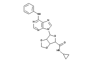 Image of 6-(6-anilinopurin-9-yl)-N-cyclopropyl-3a,4,6,6a-tetrahydrofuro[3,4-d][1,3]dioxole-4-carboxamide