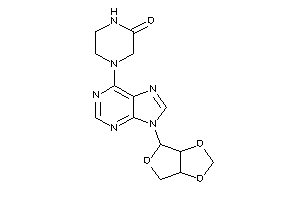 Image of 4-[9-(3a,4,6,6a-tetrahydrofuro[3,4-d][1,3]dioxol-4-yl)purin-6-yl]piperazin-2-one