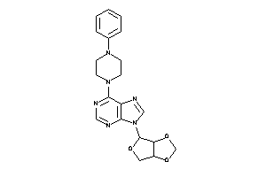 Image of 9-(3a,4,6,6a-tetrahydrofuro[3,4-d][1,3]dioxol-6-yl)-6-(4-phenylpiperazino)purine