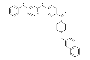 [4-[(6-anilinopyrimidin-4-yl)amino]phenyl]-[4-(2-naphthylmethyl)piperazino]methanone