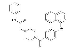 N-phenyl-2-[4-[4-(quinazolin-4-ylamino)benzoyl]piperazino]acetamide