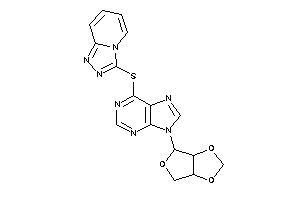 Image of 9-(3a,4,6,6a-tetrahydrofuro[3,4-d][1,3]dioxol-6-yl)-6-([1,2,4]triazolo[4,3-a]pyridin-3-ylthio)purine