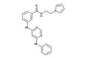 3-[(6-anilinopyrimidin-4-yl)amino]-N-(2-pyrrol-1-ylethyl)benzamide