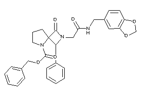 3-keto-2-[2-keto-2-(piperonylamino)ethyl]-1-phenyl-2,5-diazaspiro[3.4]octane-5-carboxylic Acid Benzyl Ester