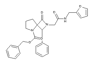 Image of 2-[2-(2-furfurylamino)-2-keto-ethyl]-3-keto-1-phenyl-2,5-diazaspiro[3.4]octane-5-carboxylic Acid Benzyl Ester