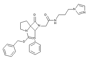 Image of 2-[2-(3-imidazol-1-ylpropylamino)-2-keto-ethyl]-3-keto-1-phenyl-2,5-diazaspiro[3.4]octane-5-carboxylic Acid Benzyl Ester