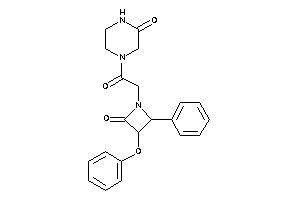 4-[2-(2-keto-3-phenoxy-4-phenyl-azetidin-1-yl)acetyl]piperazin-2-one