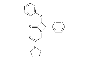 1-(2-keto-2-pyrrolidino-ethyl)-3-phenoxy-4-phenyl-azetidin-2-one