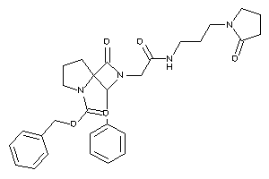 3-keto-2-[2-keto-2-[3-(2-ketopyrrolidino)propylamino]ethyl]-1-phenyl-2,5-diazaspiro[3.4]octane-5-carboxylic Acid Benzyl Ester
