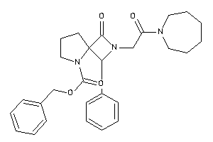 Image of 2-[2-(azepan-1-yl)-2-keto-ethyl]-3-keto-1-phenyl-2,5-diazaspiro[3.4]octane-5-carboxylic Acid Benzyl Ester