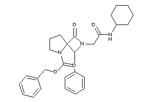 Image of 2-[2-(cyclohexylamino)-2-keto-ethyl]-3-keto-1-phenyl-2,5-diazaspiro[3.4]octane-5-carboxylic Acid Benzyl Ester
