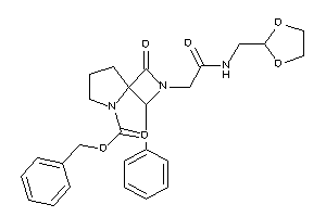 2-[2-(1,3-dioxolan-2-ylmethylamino)-2-keto-ethyl]-3-keto-1-phenyl-2,5-diazaspiro[3.4]octane-5-carboxylic Acid Benzyl Ester