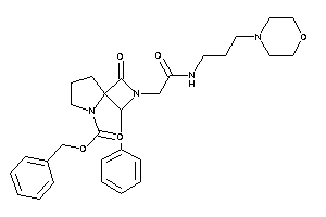 Image of 3-keto-2-[2-keto-2-(3-morpholinopropylamino)ethyl]-1-phenyl-2,5-diazaspiro[3.4]octane-5-carboxylic Acid Benzyl Ester