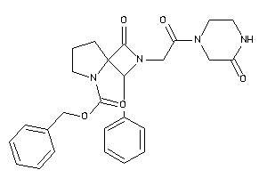 Image of 3-keto-2-[2-keto-2-(3-ketopiperazino)ethyl]-1-phenyl-2,5-diazaspiro[3.4]octane-5-carboxylic Acid Benzyl Ester