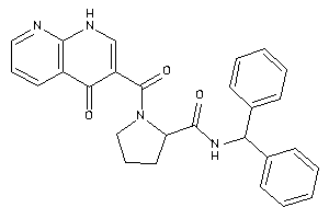 N-benzhydryl-1-(4-keto-1H-1,8-naphthyridine-3-carbonyl)pyrrolidine-2-carboxamide