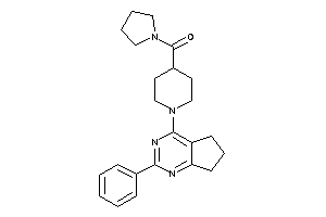 [1-(2-phenyl-6,7-dihydro-5H-cyclopenta[d]pyrimidin-4-yl)-4-piperidyl]-pyrrolidino-methanone