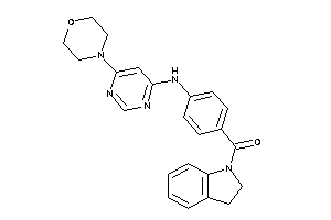 Indolin-1-yl-[4-[(6-morpholinopyrimidin-4-yl)amino]phenyl]methanone