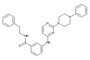 N-phenethyl-3-[[2-(4-phenylpiperazino)pyrimidin-4-yl]amino]benzamide