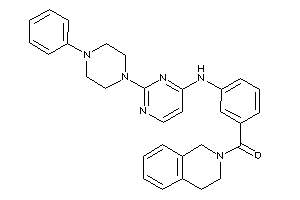 3,4-dihydro-1H-isoquinolin-2-yl-[3-[[2-(4-phenylpiperazino)pyrimidin-4-yl]amino]phenyl]methanone