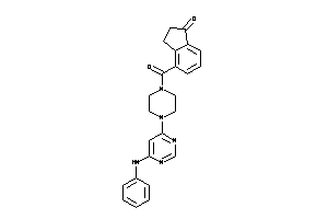 4-[4-(6-anilinopyrimidin-4-yl)piperazine-1-carbonyl]indan-1-one