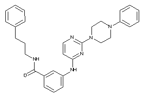 3-[[2-(4-phenylpiperazino)pyrimidin-4-yl]amino]-N-(3-phenylpropyl)benzamide