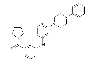 [3-[[2-(4-phenylpiperazino)pyrimidin-4-yl]amino]phenyl]-pyrrolidino-methanone