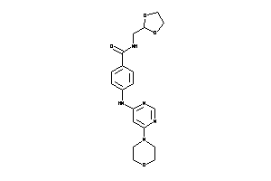 N-(1,3-dioxolan-2-ylmethyl)-4-[(6-morpholinopyrimidin-4-yl)amino]benzamide