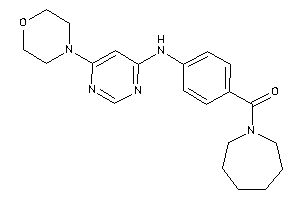 Azepan-1-yl-[4-[(6-morpholinopyrimidin-4-yl)amino]phenyl]methanone