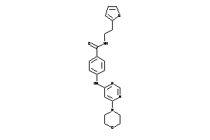 4-[(6-morpholinopyrimidin-4-yl)amino]-N-[2-(2-thienyl)ethyl]benzamide