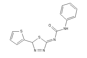 Image of 1-phenyl-3-[2-(2-thienyl)-2H-1,3,4-thiadiazol-5-ylidene]urea